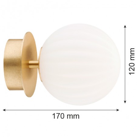 PALOMA 8504 kinkiet / plafon 1 pł., mniejszy Argon
