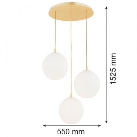 PALOMA 6306 lampa wisząca 3 pł. Argon