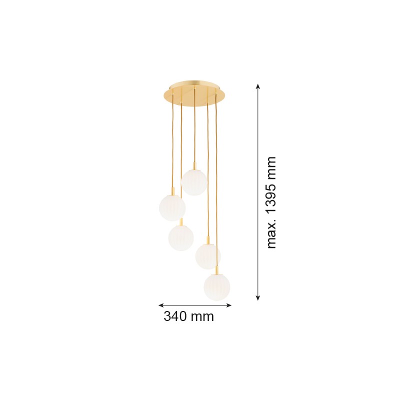 PALOMA 2183 lampa wisząca 5 pł. Argon