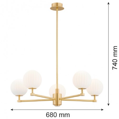 PALOMA 2184 żyrandol 5 pł. Argon