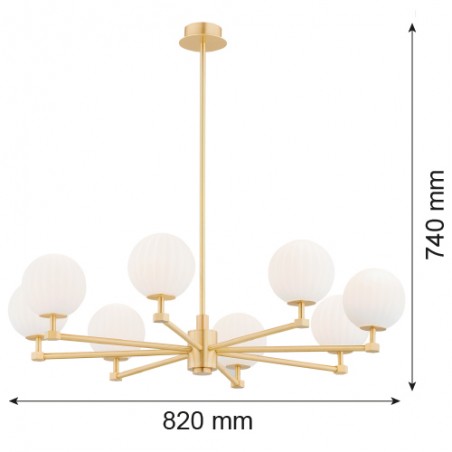 PALOMA 5068 żyrandol 8 pł. Argon