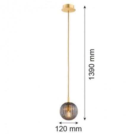 PALOMA 8512 lampa wisząca 1 pł., mniejsza Argon