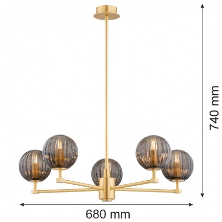 PALOMA 2186 żyrandol 5 pł. Argon