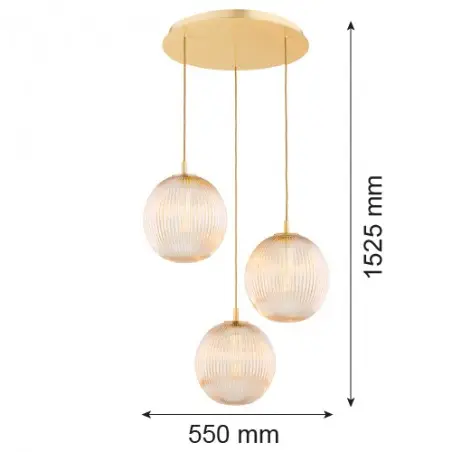 PALOMA 6311 lampa wisząca 3 pł. Argon