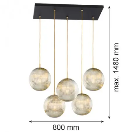 PALOMA 2189 lampa wisząca 5 pł. Argon