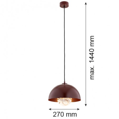 PIAVA 8444 lampa wisząca 1 pł. Argon