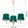 PONTE PLUS 6192 żyrandol 3 pł. Argon