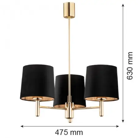 PONTE PLUS 6111 żyrandol 3 pł. Argon
