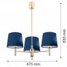 PONTE 1485 lampa wisząca 3 pł. Argon