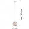 PORTORYKO 3678 lampa wisząca 1 pł. Argon