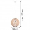 PORTORYKO 3672 lampa wisząca 1 pł. kula Argon