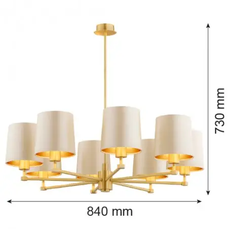 PRINCETON 5071 żyrandol 8 pł. Argon