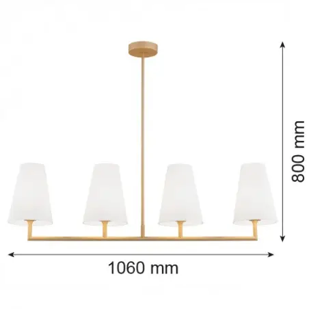 SAFIANO 1828 lampa wisząca 4 pł. Argon