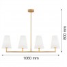 SAFIANO 1828 lampa wisząca 4 pł. Argon