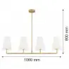 SAFIANO 1828 lampa wisząca 4 pł. Argon