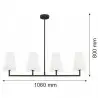 SAFIANO 1831 lampa wisząca 4 pł. Argon