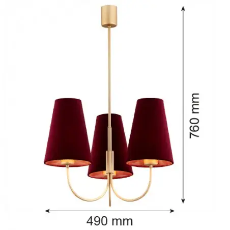 SAFIANO 6270 żyrandol 3 pł. Argon