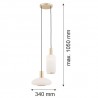 SAGUNTO 896 lampa wisząca 2 pł. na okrągłej podsufitce Argon