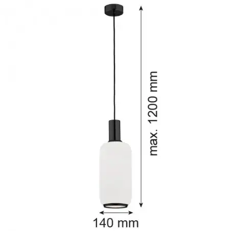 SAGUNTO PLUS 8563 lampa wisząca 1 pł. Argon