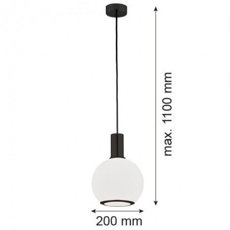 SAGUNTO PLUS 8564 lampa wisząca 1 pł. Argon