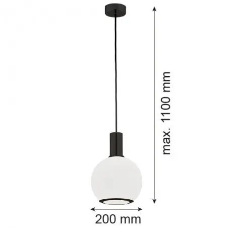 SAGUNTO PLUS 8564 lampa wisząca 1 pł. Argon