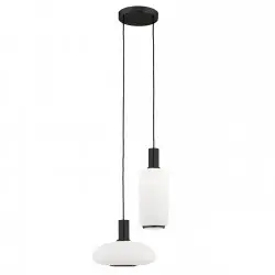SAGUNTO PLUS 7214 lampa wisząca 2 pł. na okrągłej podsufitce Argon
