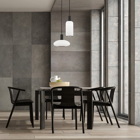 SAGUNTO PLUS 7214 lampa wisząca 2 pł. na okrągłej podsufitce Argon