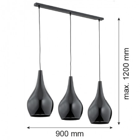 SANTANA 1409 lampa wisząca 3 pł Argon