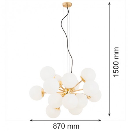 SATELITE PLUS 5048 żyrandol 15 pł. Argon