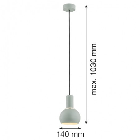 SINES 4214 lampa wisząca 1 pł. Argon