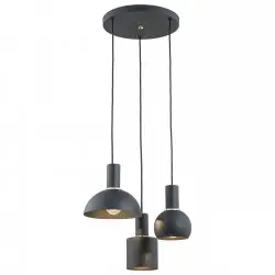SINES 1472 lampa wisząca 3 pł. na okrągłej podsufitce Argon