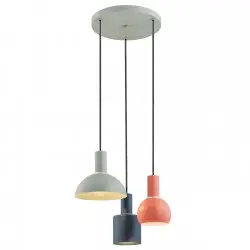 SINES 1479 lampa wisząca 3 pł. na okrągłej podsufitce Argon