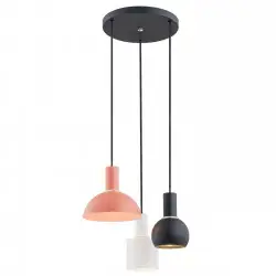 SINES 1480 lampa wisząca 3 pł. na okrągłej podsufitce Argon