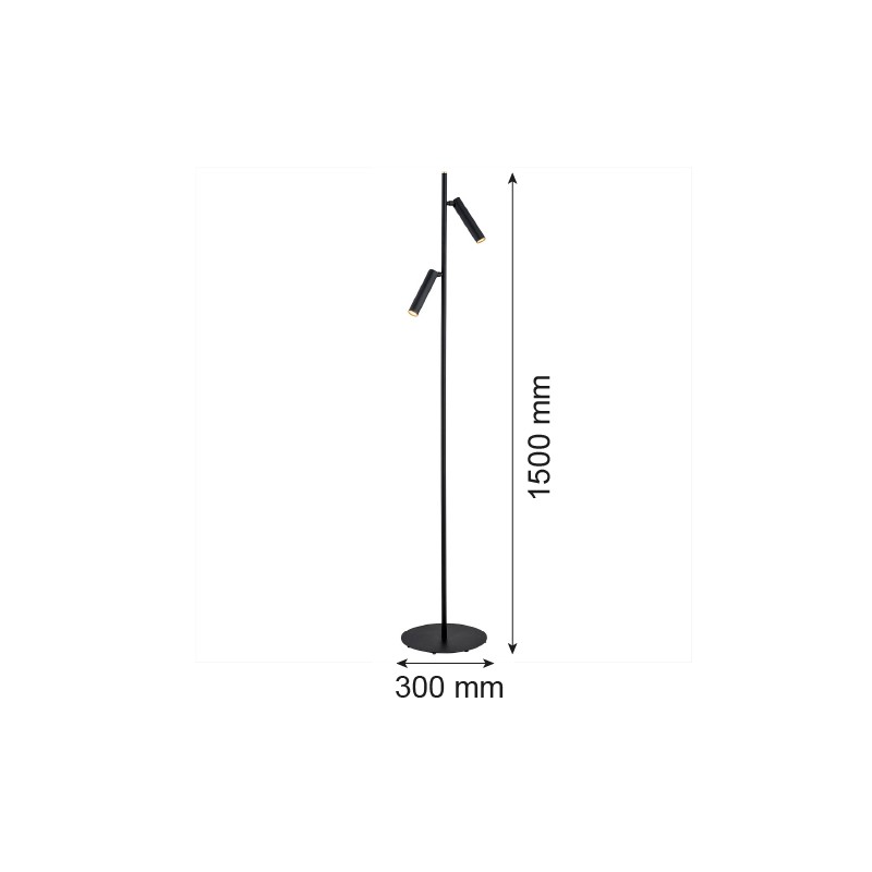 TORRE 7082 lampa podłogowa 2 pł. Argon