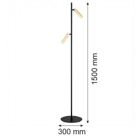 TORRE 7083 lampa podłogowa 2 pł. Argon