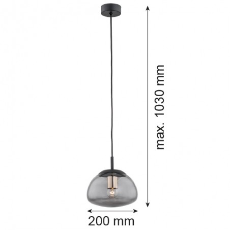 TRINI 4333 lampa wisząca 1 pł. S Argon