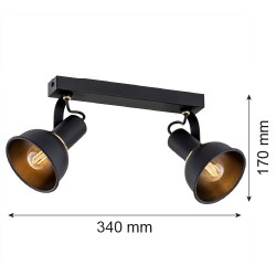 TWIST 7037 plafon 2 pł. Argon