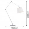 ZAKYNTOS BIS 3953 lampa podłogowa 1 pł. Argon