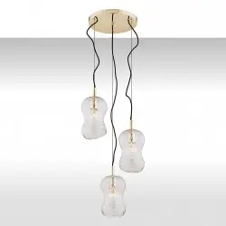 CADIZ 1464 lampa wisząca 3 pł. na okrągłej podsufitce Argon