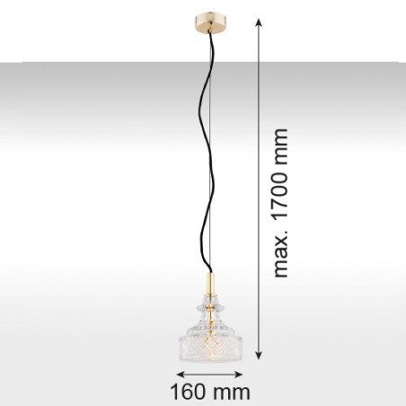 CRUZ 4198 lampa wisząca 1 pł. Argon