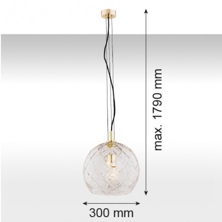 OVIEDO 4201 lampa wisząca 1 pł. większa Argon