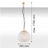 OVIEDO 4201 lampa wisząca 1 pł. większa Argon