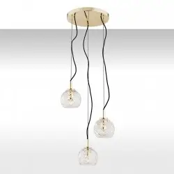 OVIEDO 1463 lampa wisząca 3 pł. na okrągłej podsufitce Argon
