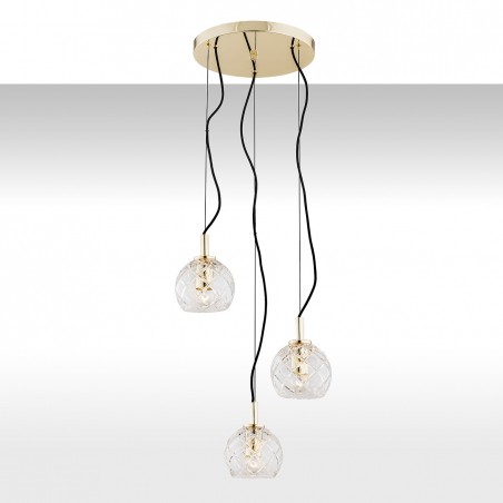 OVIEDO 1463 lampa wisząca 3 pł. na okrągłej podsufitce Argon