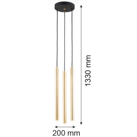 SICILIA PLUS 6191 lampa wisząca 3 pł. Argon