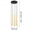 SICILIA PLUS 2144 lampa wisząca 5 pł. Argon