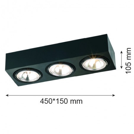 RODOS 1119 plafon 3 pł.  Argon