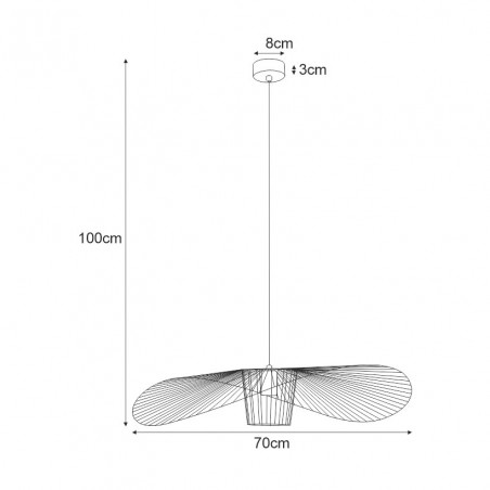 Lampa wisząca KP-21 MINI CZARNY z serii KAPELUSZ Kaja Lighting