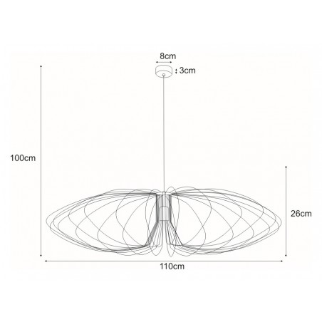 Lampa wisząca K-3408 CZARNY z serii TIZI Kaja Lighting
