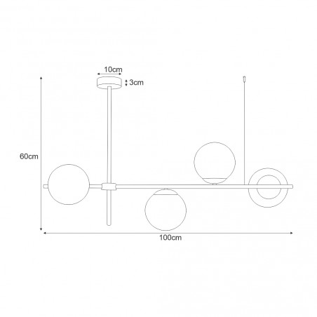 Lampa sufitowa K-4736 z serii VUELTA Kaja Lighting